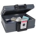 First Alert Fireproof Chest Document Storage Lock Box Safe Case Gray
