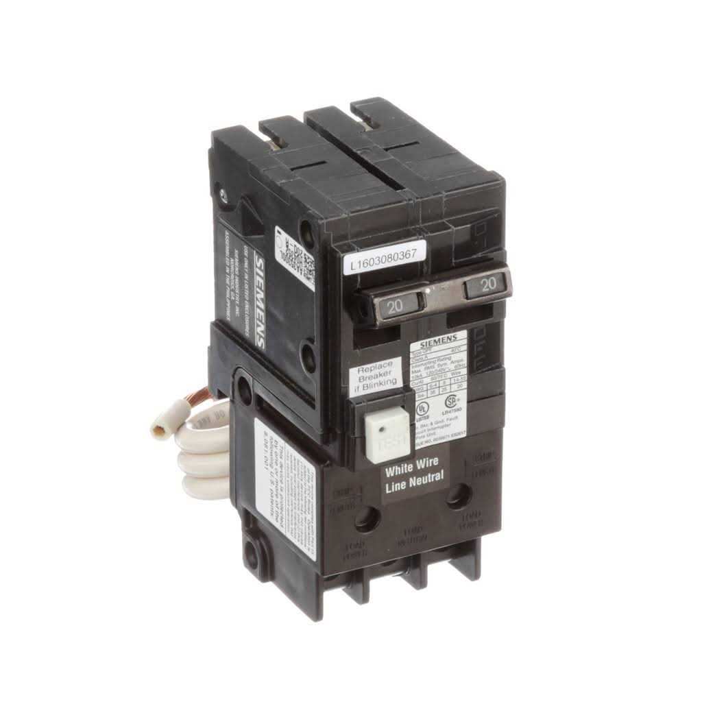 Siemens 20 Amp Double Pole Type QPF2 GFCI Circuit Breaker C1025