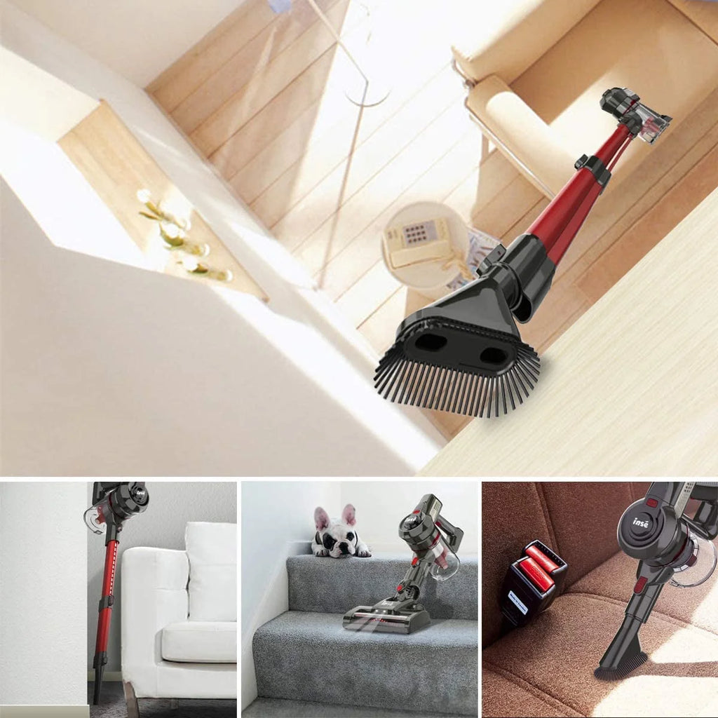 INSE 4-in-1 Stick Vacuum Cordless, 160W 12KPa Rechargeable Handheld for Home Carpet Pet Hair M6557