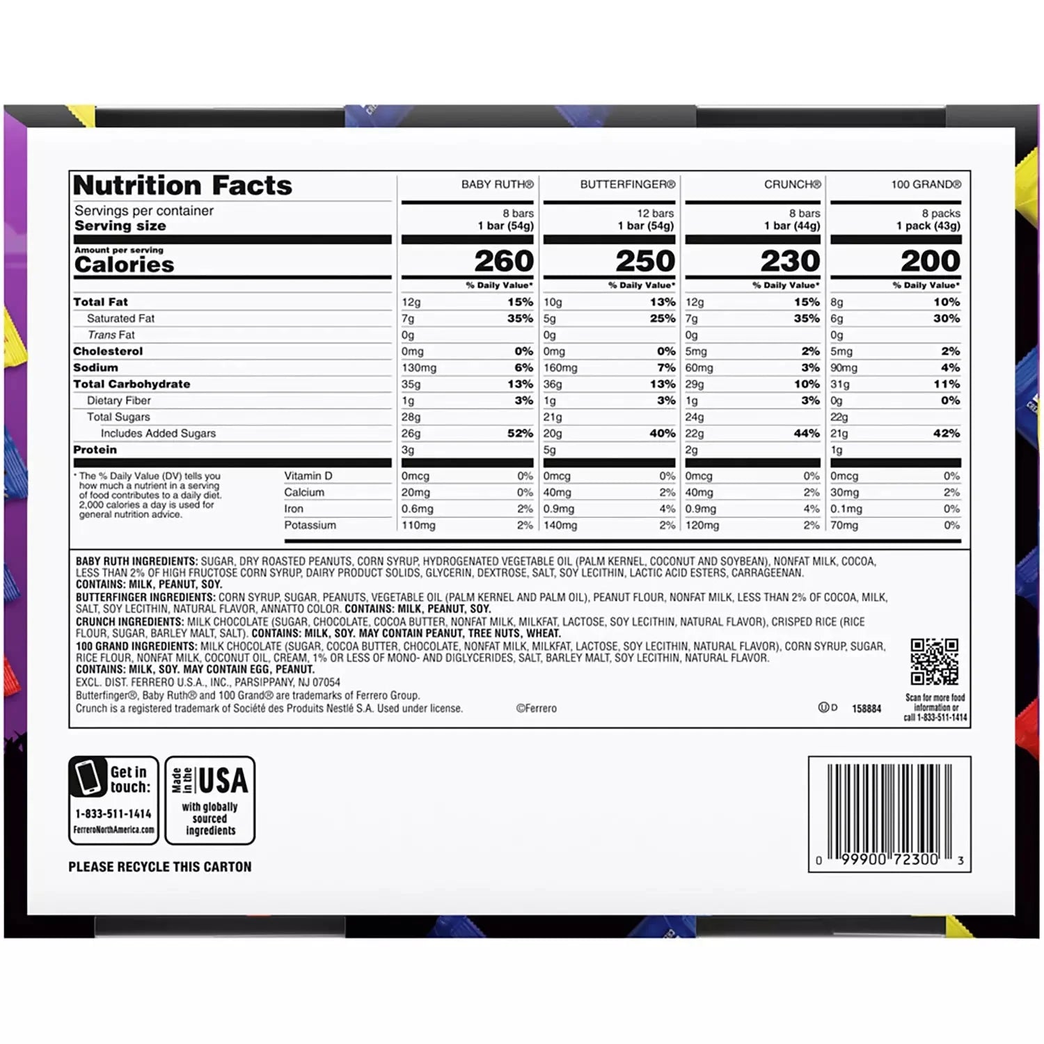 Ferrero Assorted Candy Bar Multipack 36 Count B960