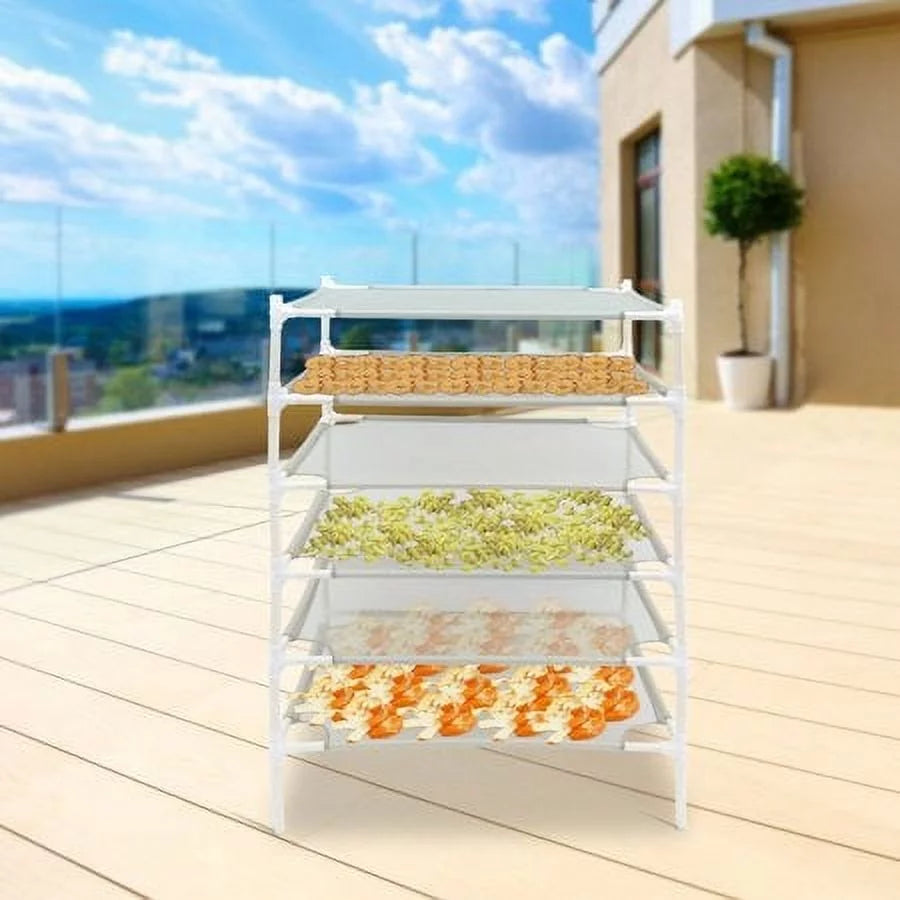 6-Layer Stackable Mesh Clothes Drying Rack Q753068