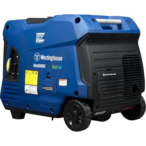 Westinghouse 5000 Peak Watt Dual Fuel Portable Inverter Generator, Remote Electric Start E228
