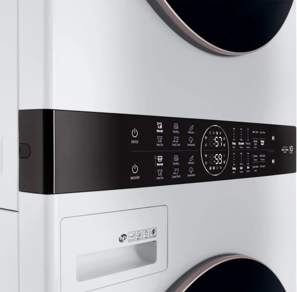 LG WKG101HWA Front Load White Stacked Washer & Dryer F97771