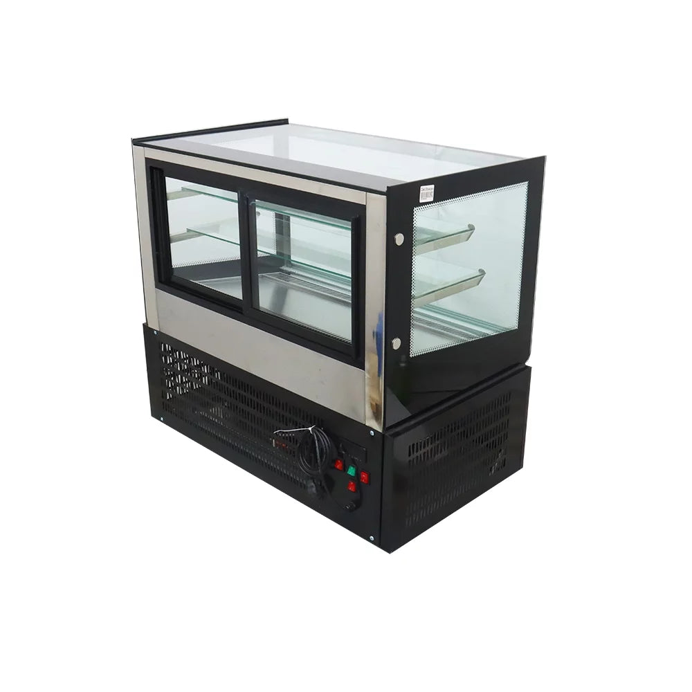 INTSUPERMAI 35" Refrigerated Cake Showcase Display Case with Back Sliding Door H90326