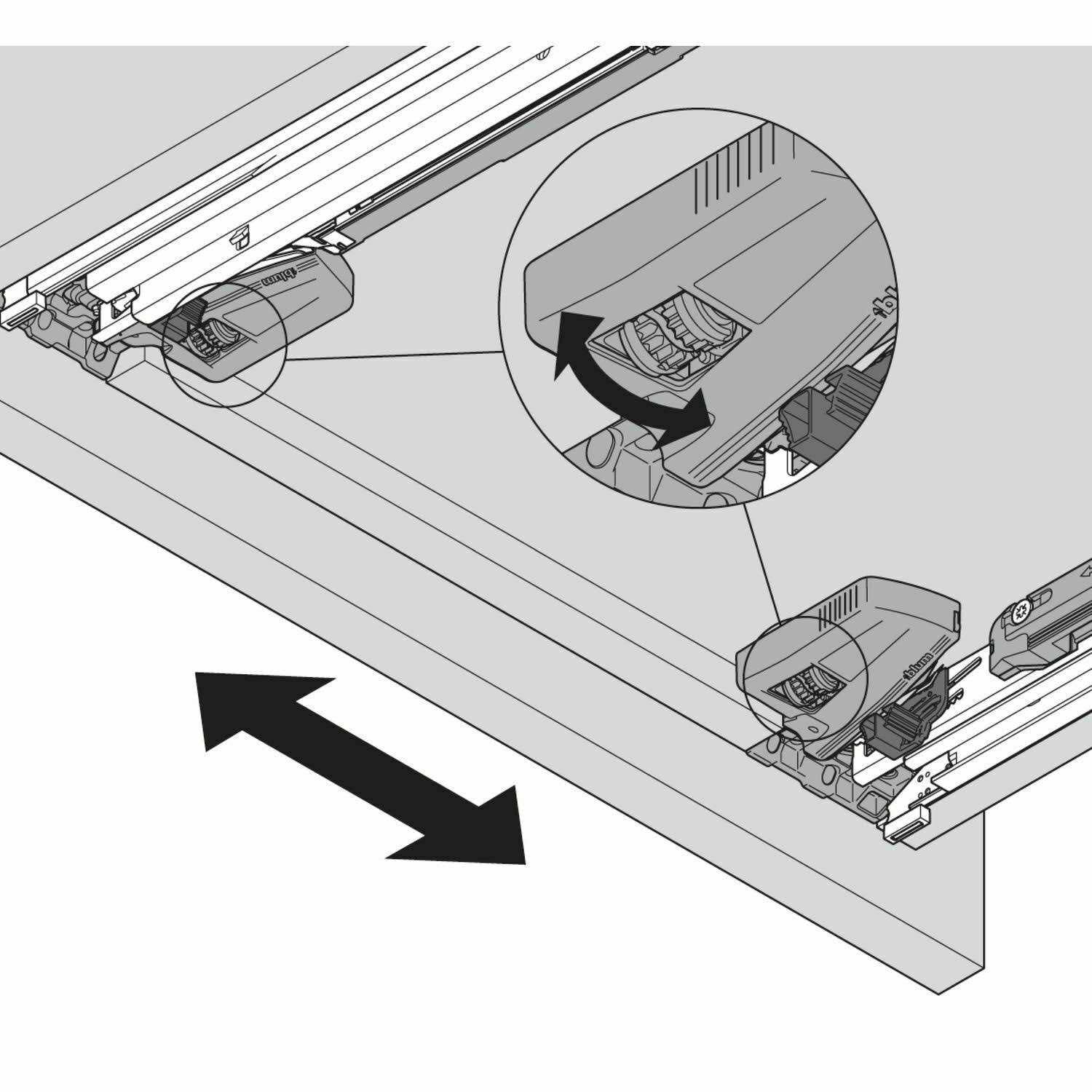 Blum T517601R Right Hand Movento Standard Locking Device E14766