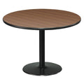 NBF Cafe AU Lait 42x22 Round Standard Height Table Wild Cherry Top/Black Base Signature Series (T42RD-B1922)