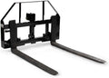 Titan 60-in Pallet Fork Hay Frame Attachment with Rack, Receiver Hitch, Spear Sl