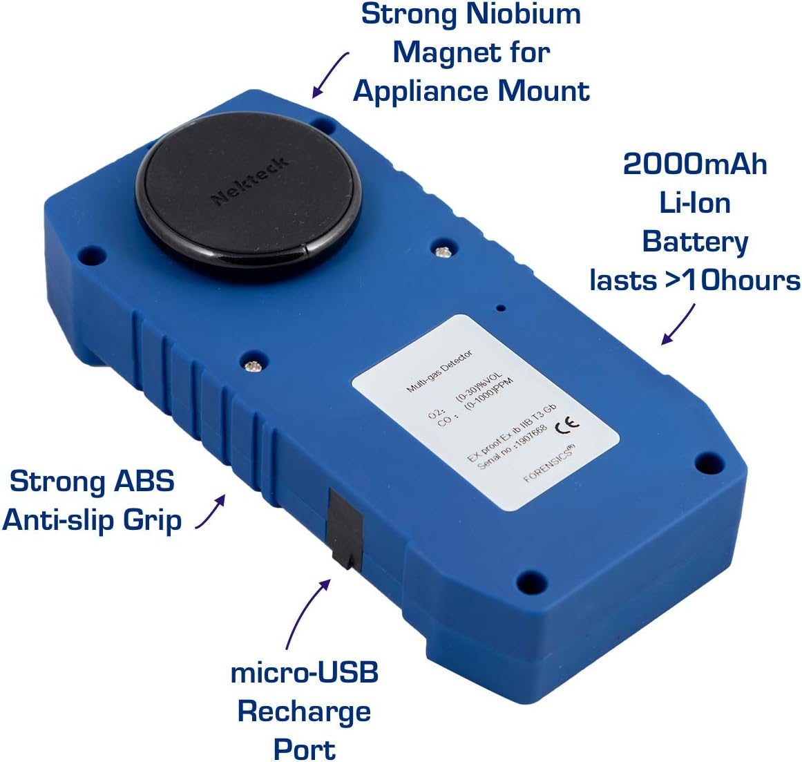 Residential Combustion Analyzer by Forensics with CO, O2, NOx Filters and Data Logging Z37494