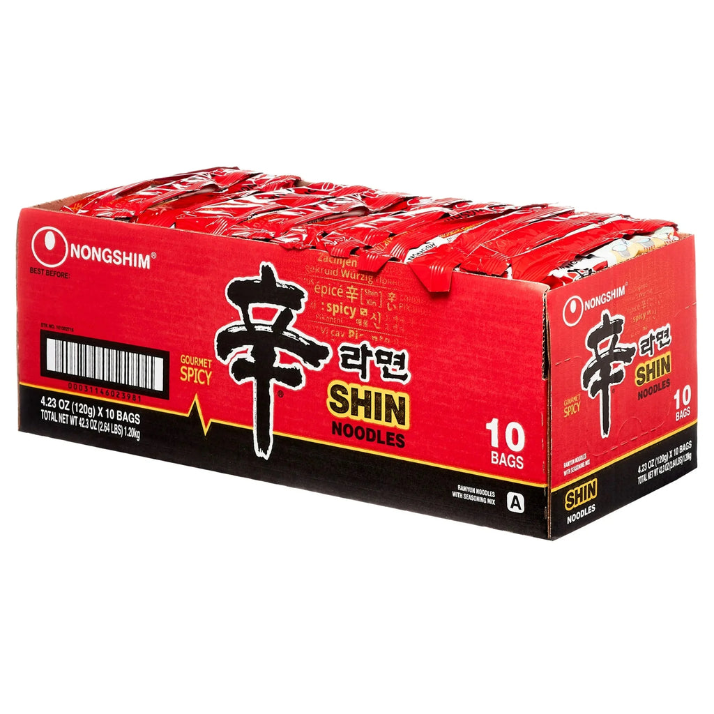 Nongshim SHIN Ramen Gourmet Spicy Soup Noodles (10 Pack) J7278