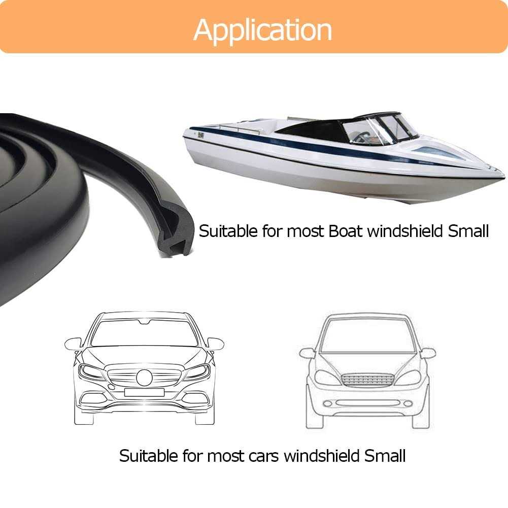 Tintvent Windshield Gasket, Glass Rubber Seal for Car, Truck and Van, 13 Feet Z258168
