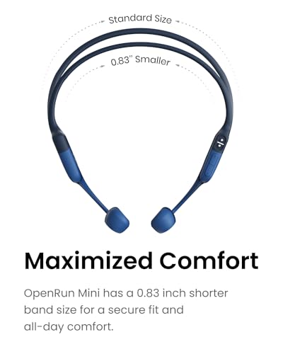 SHOKZ OpenRun Open-Ear Bone Conduction Sport Headphones, Sweat Resistant, Black B872