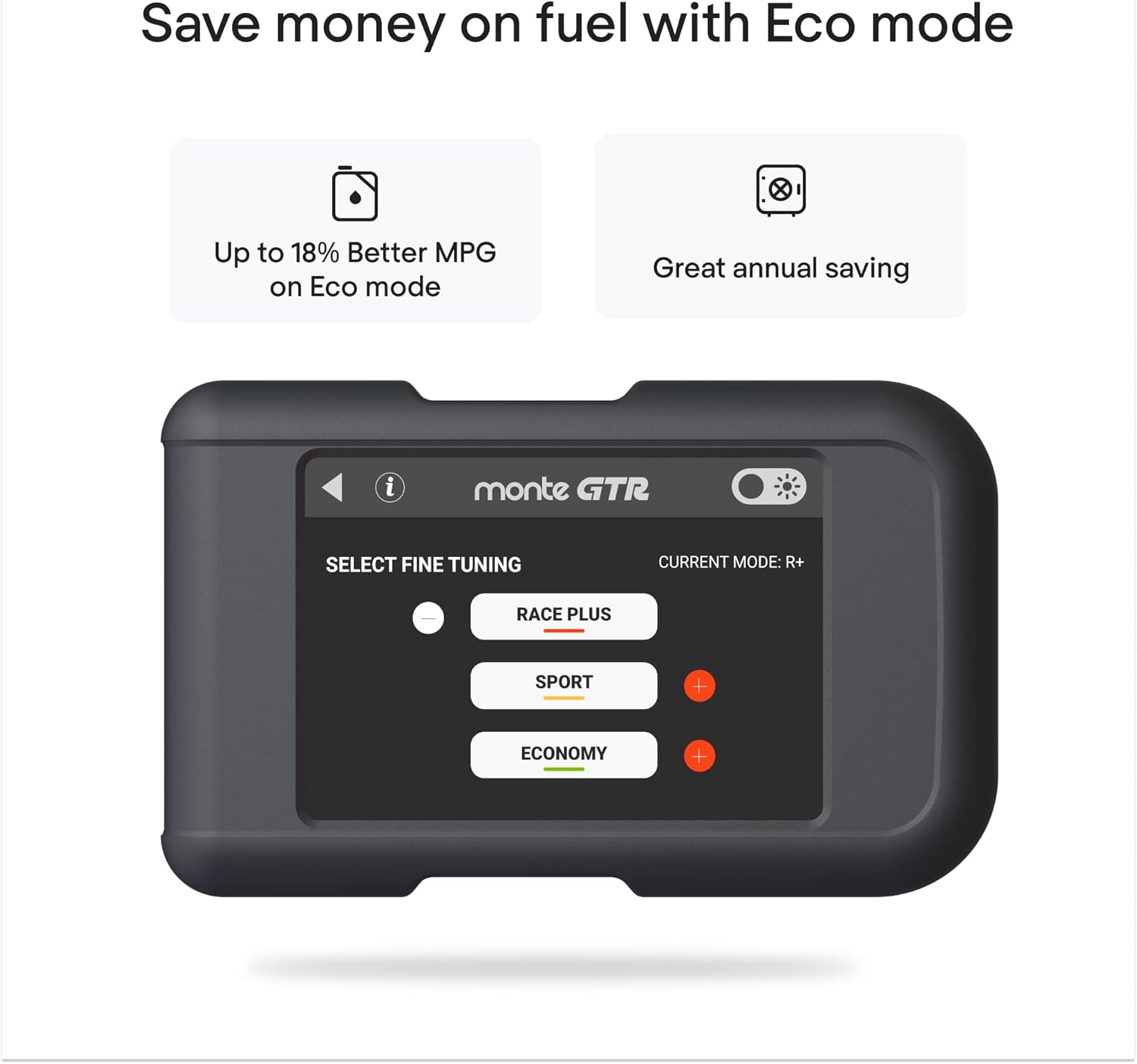 Monte Tuning Universal Performance Tuner 4 in 1 Chip, Fuel Saver and Diagnostic Scanner V9360