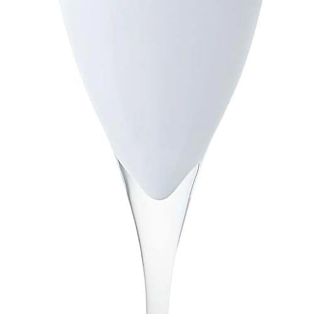 Toasting Flute Glasses Set of 6 Crystal - White - 11 oz A64526