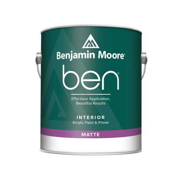 Benjamin Moore Ben Matte Base 1 Paint and Primer Interior 1 gal White Dove OC-17 - Shop Hardware Tools Online Store