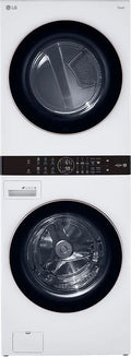 LG WKG101HWA Front Load White Stacked Unit with 4.5 cu. ft. Washer & 7.4 cu. ft. Dryer