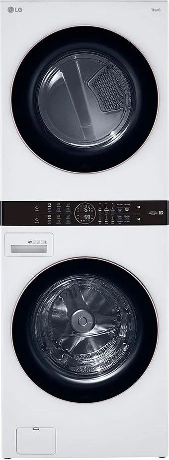 LG WKG101HWA Front Load White Stacked Unit with 4.5 cu. ft. Washer & 7.4 cu. ft. Dryer