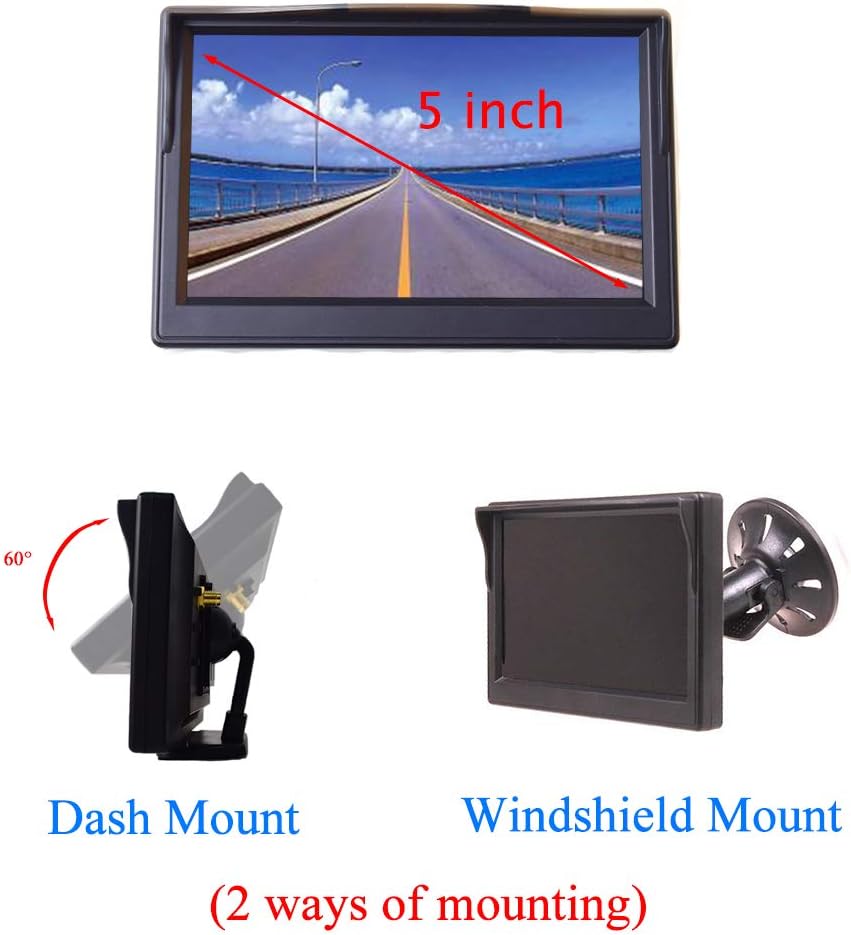 Wireless Backup Camera Monitor with License Plate Camera for Truck RV Trailer Z9965