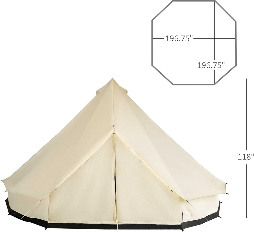 Outsunny 10-Person Waterproof Camping Tent Yurt X895