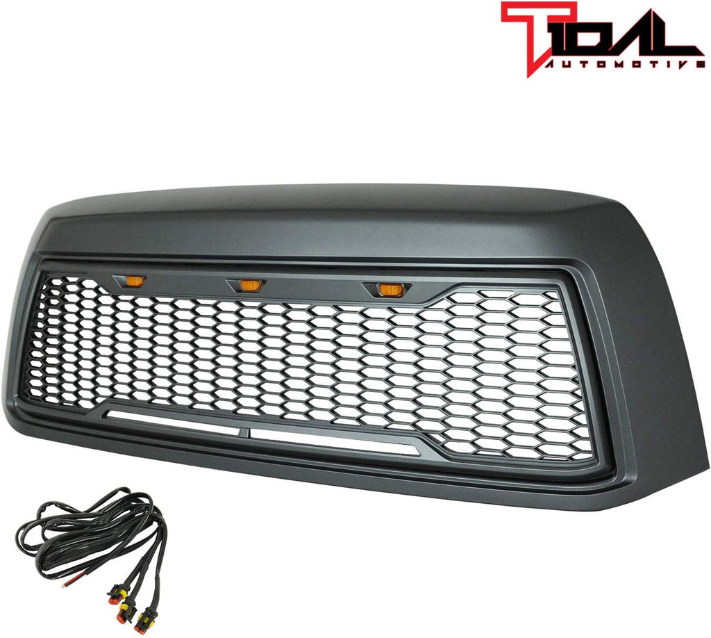 Tidal Front Grill Replacement with Amber LED Lights for 2010-2013 Tundra W7448