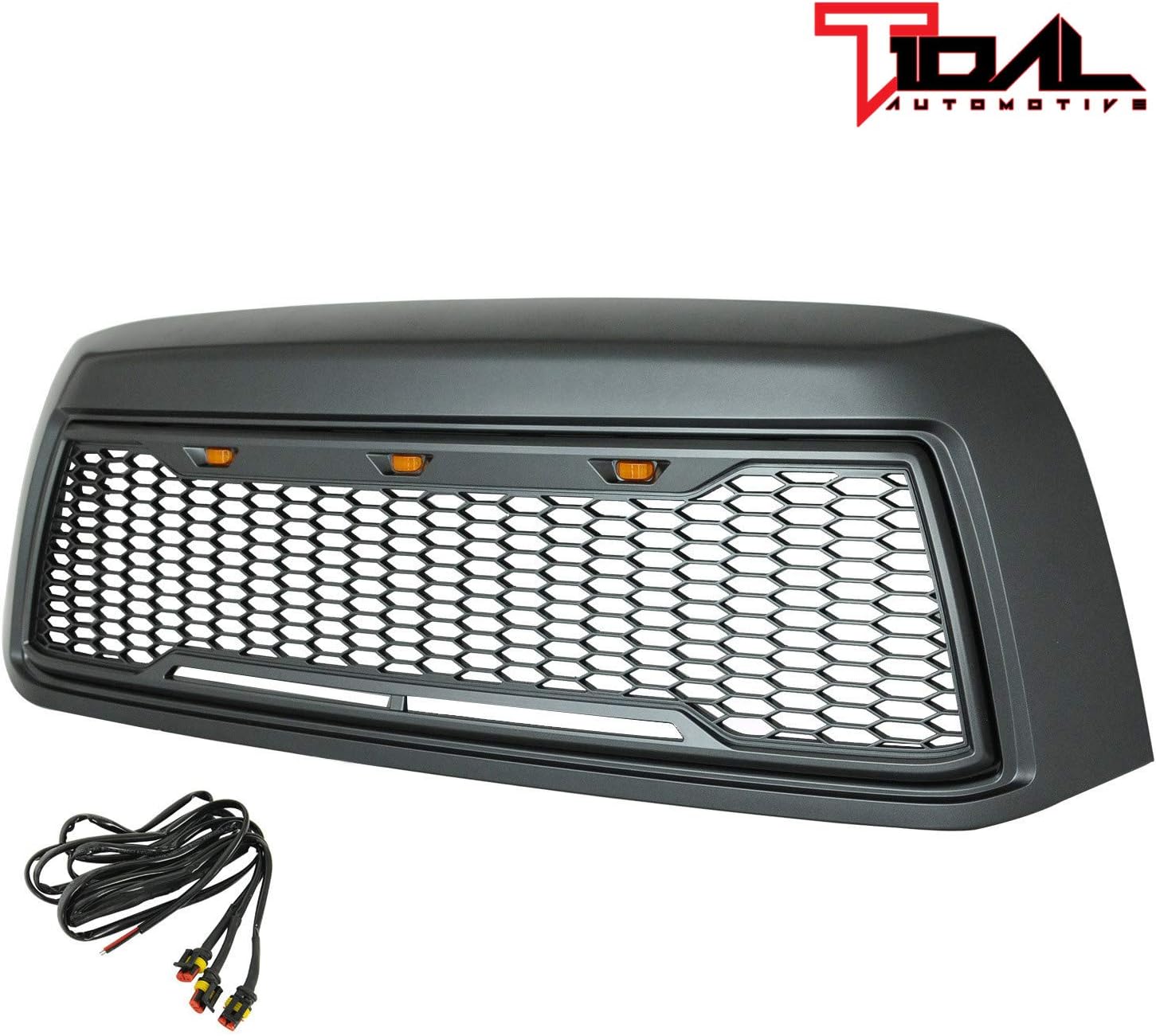 Tidal Front Grill Replacement with Amber LED Lights for 2010-2013 Tundra W7448