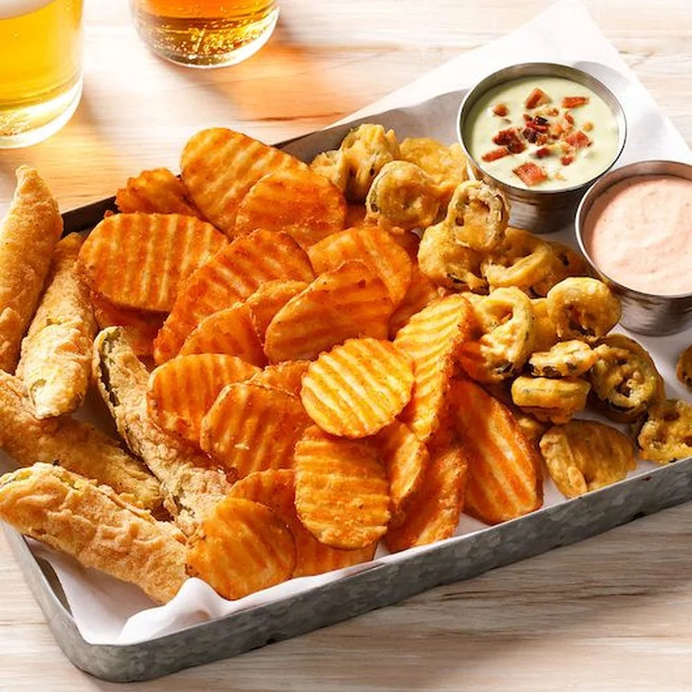 Simplot Seasonedcrisp Delivery Plus Savory Battered Potato Skin On Slice, 4 lb M268