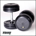 Troy Barbell Rufdc-035r Rubber Encased Pro-Style Dumbbells with Rubber End Cap - 35 Pounds - Sold As Pairs
