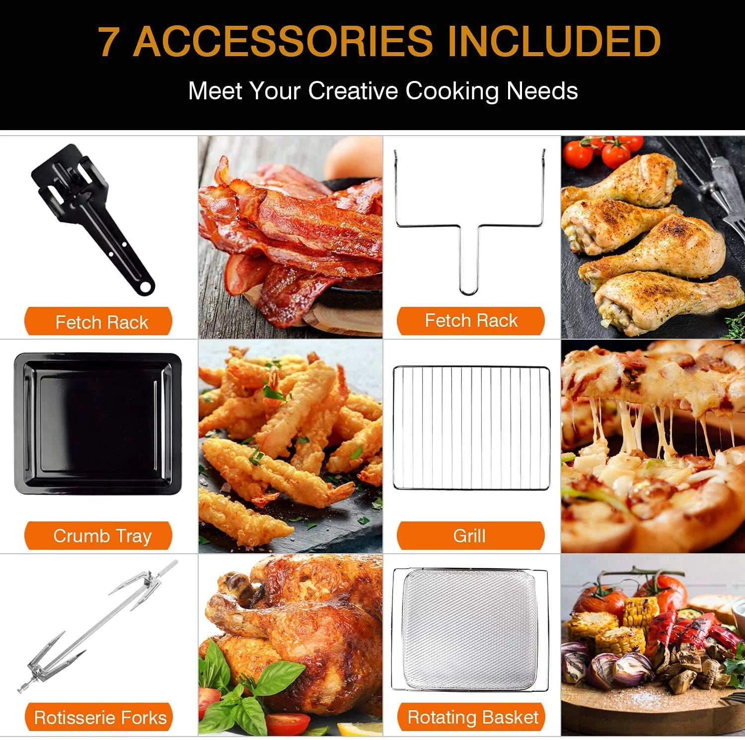 26QT Air Fryer Oven, Large Family Size Y8882