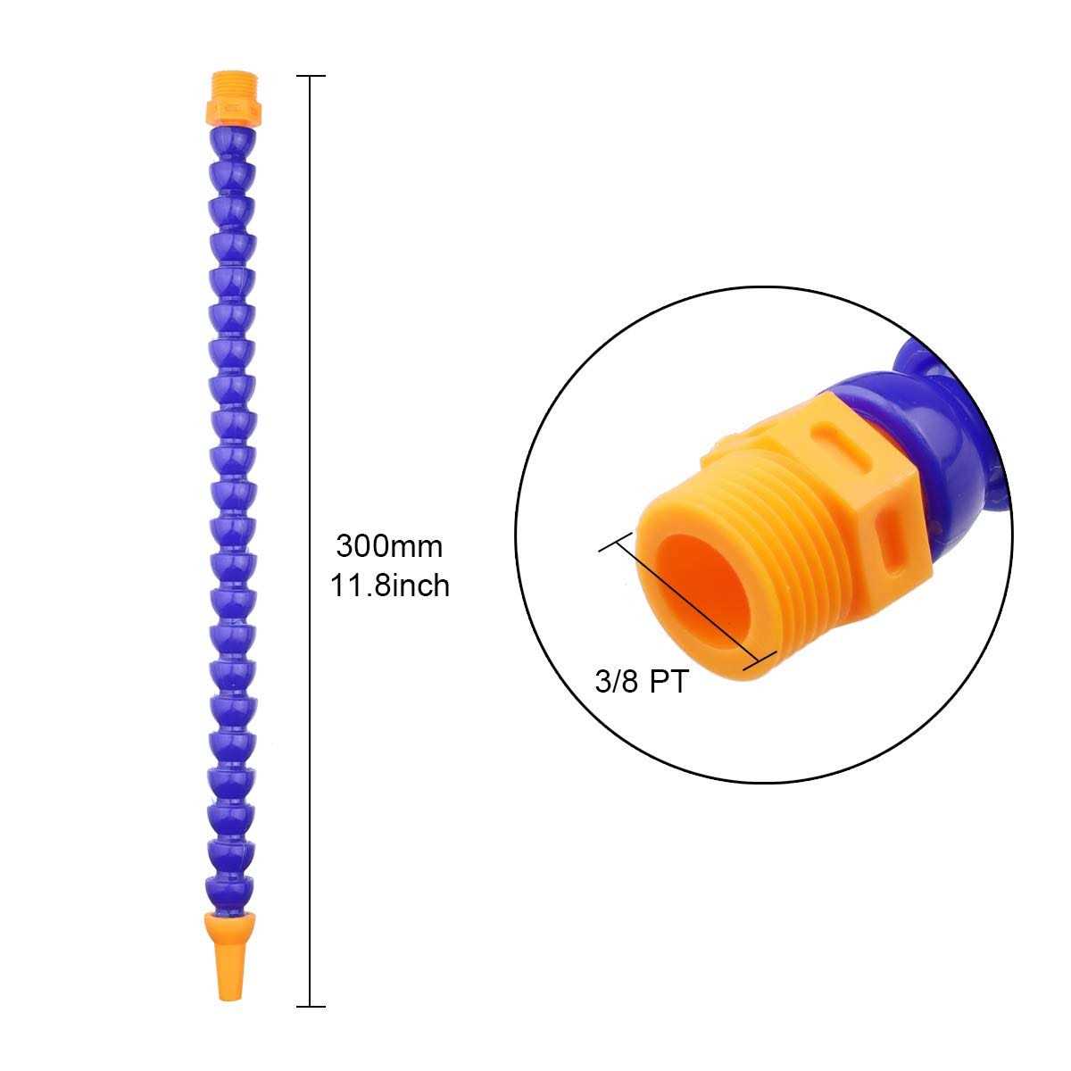 TOPPROS Pack of 10 Round Nozzle Flexible Oil Coolant Pipe Hose Z244319