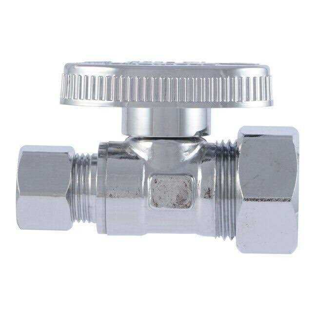 Sharkbite Brass 1/2-in x 3/8-in Compression Quarter Turn T66934