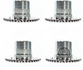 British Wire Wheel Chrome-Plated 5 Lug Universal Knock Off Wire Wheel Adapters for Lowriders, 5x4.5/ 5x4.75/ 5x5, Set of 4