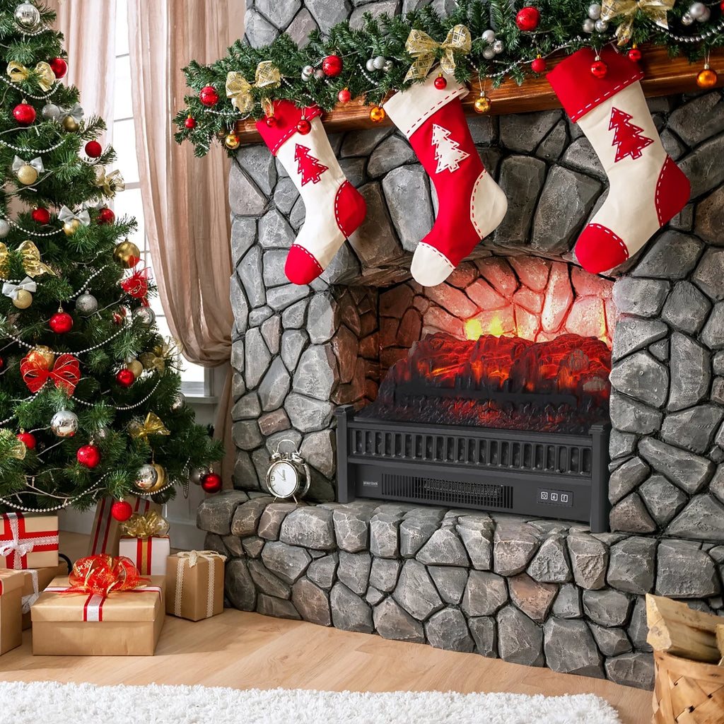 Seizeen Electric Fireplace Heater with Remote Control, 23IN Log Set M210655