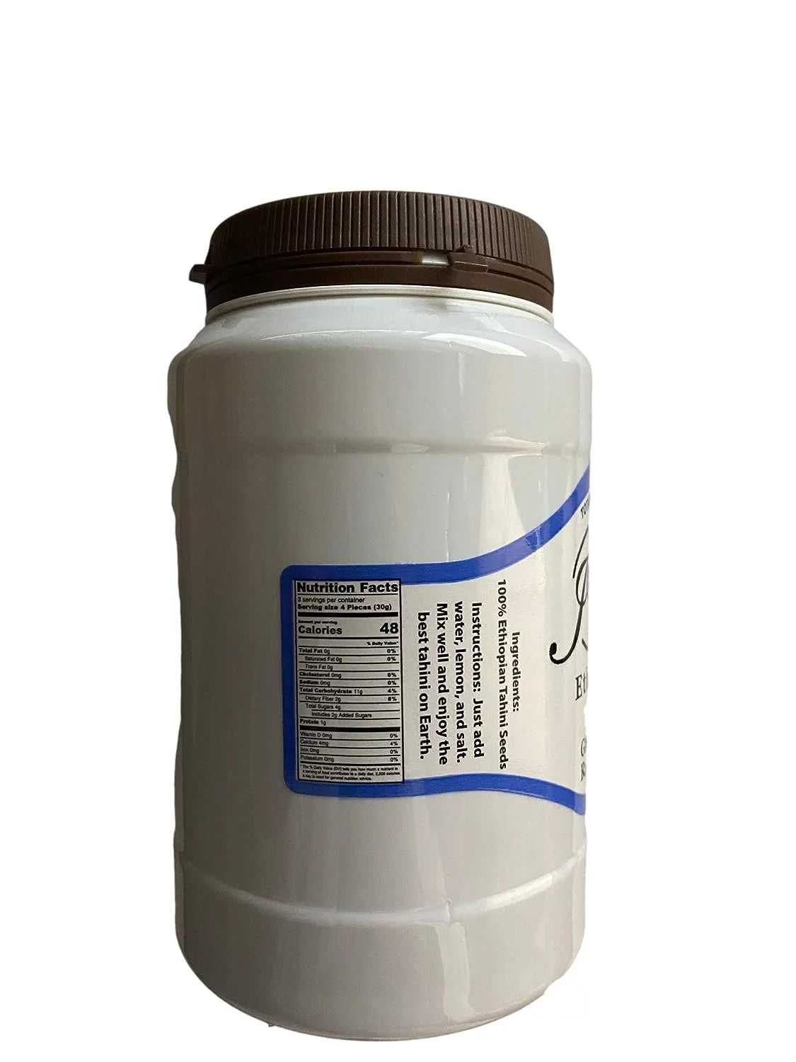 Shirley Bar Living Ethiopian Tahini, Vegan Kosher Sesame Paste, 1 LB 6 Pack A2250