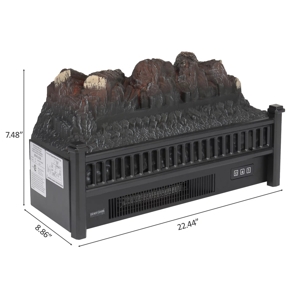 Seizeen Electric Fireplace Heater with Remote Control, 23IN Log Set M210655