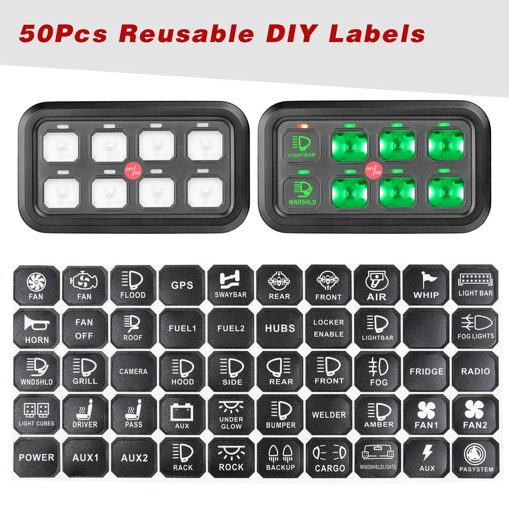 6 Gang Switch Panel Kit with Relay System for Car Marine Boat ATV UTV Truck R242