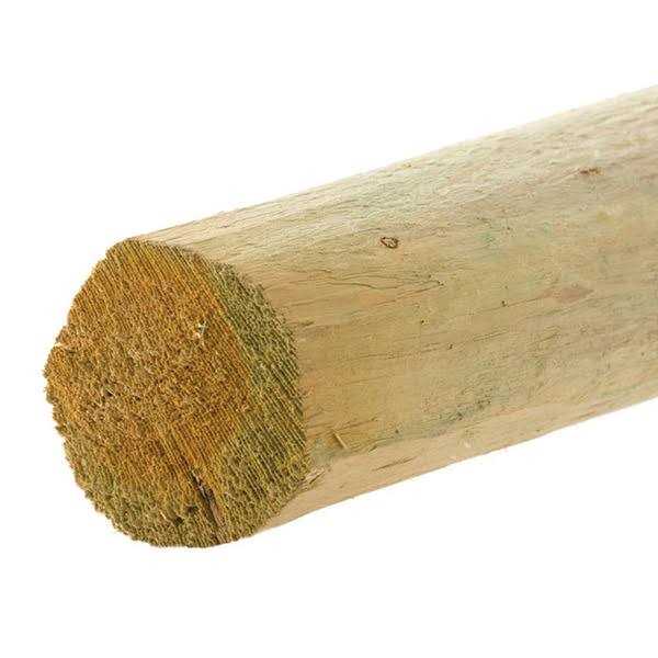 Severe Weather 3-3/4-in x 8-ft Pressure Treated Pine Flat-top Fence Post L340