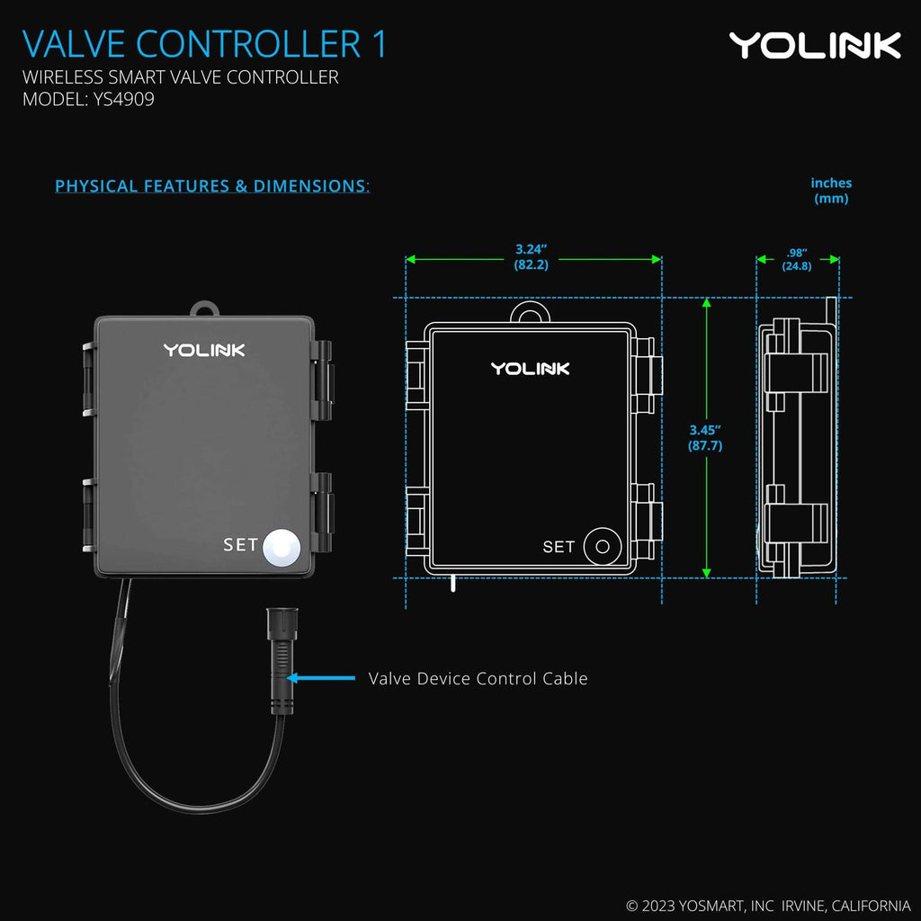 YoLink Wireless Smart Valve Control Kit A833