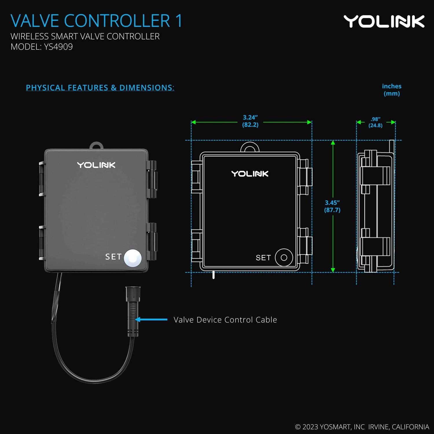 YoLink Wireless Smart Valve Control Kit A833