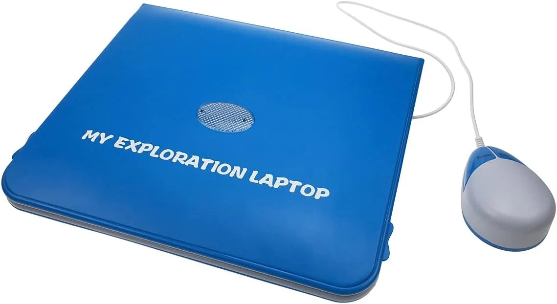 Tech Kidz My Exploration Toy Computer Educational Interactive Laptop for Kids, 80 Games, Blue, Ages 5+ Z750
