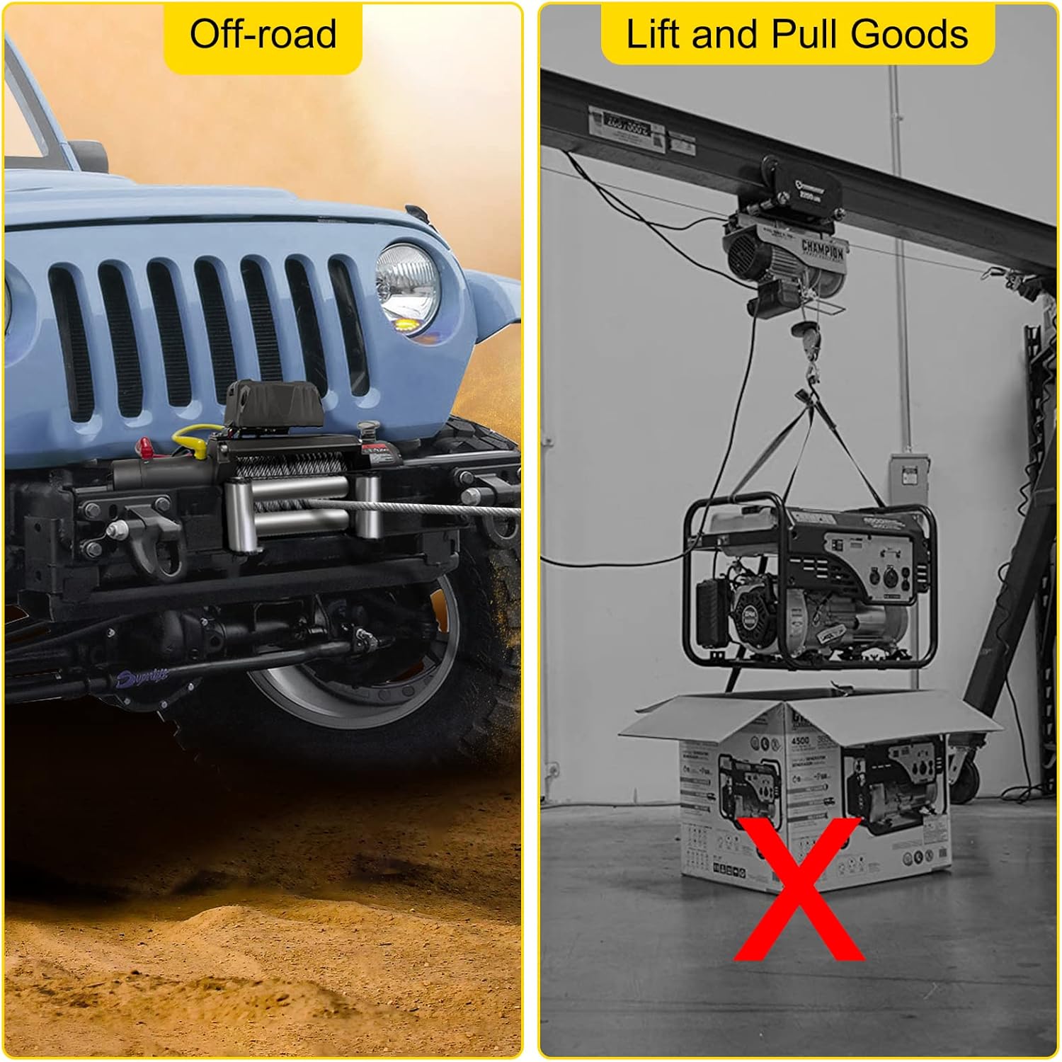 VEVOR 13000lbs Electric Winch 12V with Wireless Remote Control for Truck Jeep UTV ATV R24572