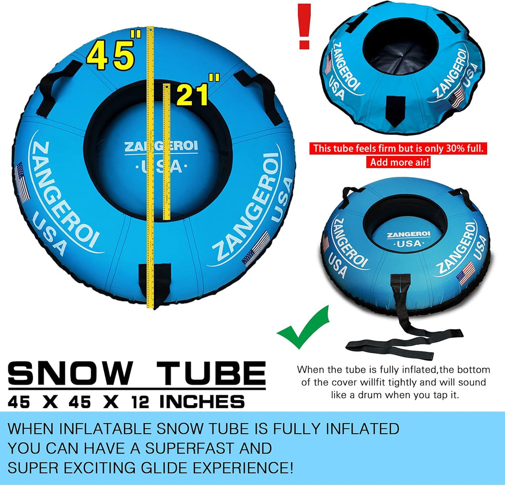 Heavy Duty Inflatable Snow Tube 45 inch for Kids and Adults V554