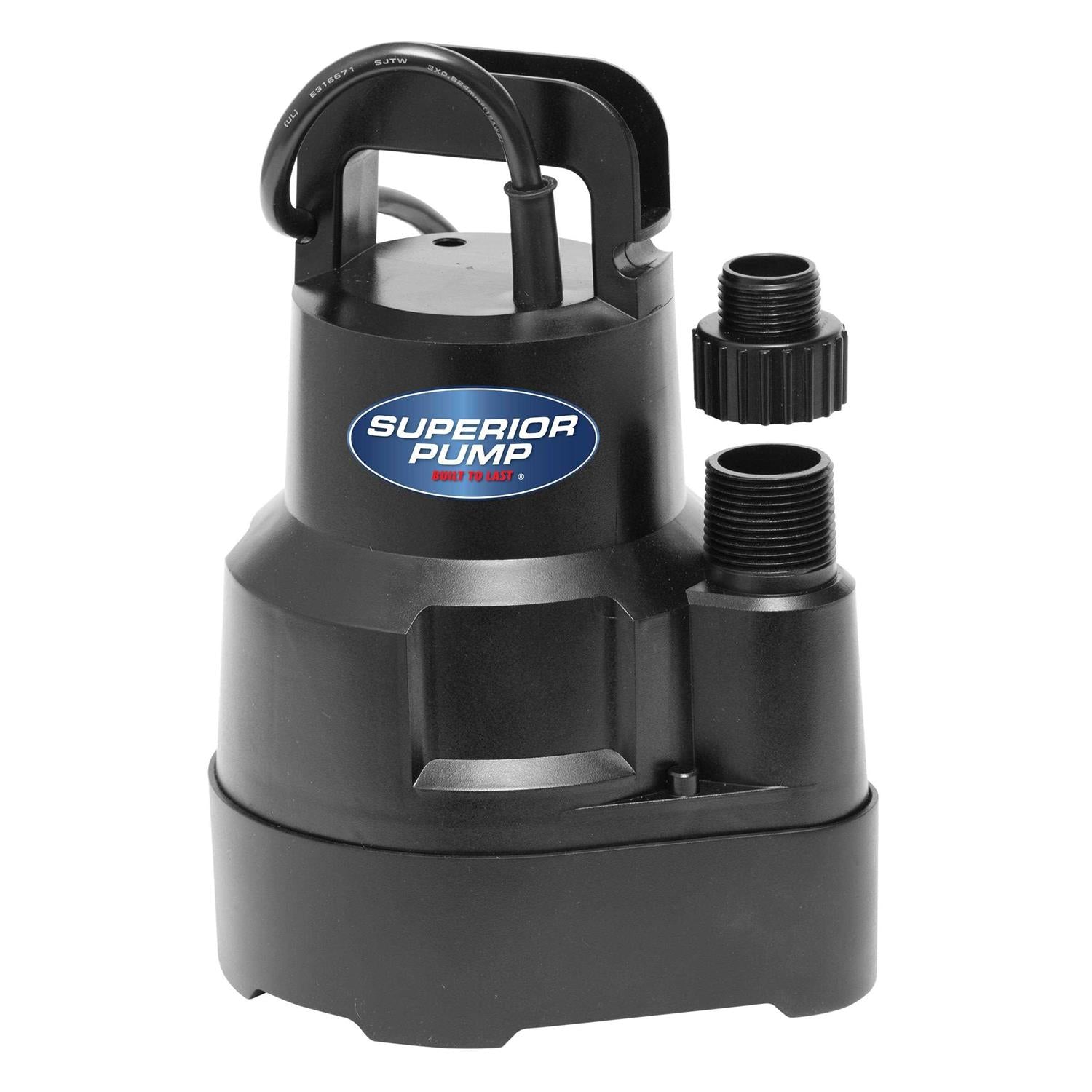 Superior Pump 1/4 HP Submersible Thermoplastic Oil-Free Utility Pump - Shop Hardware Tools Online Store