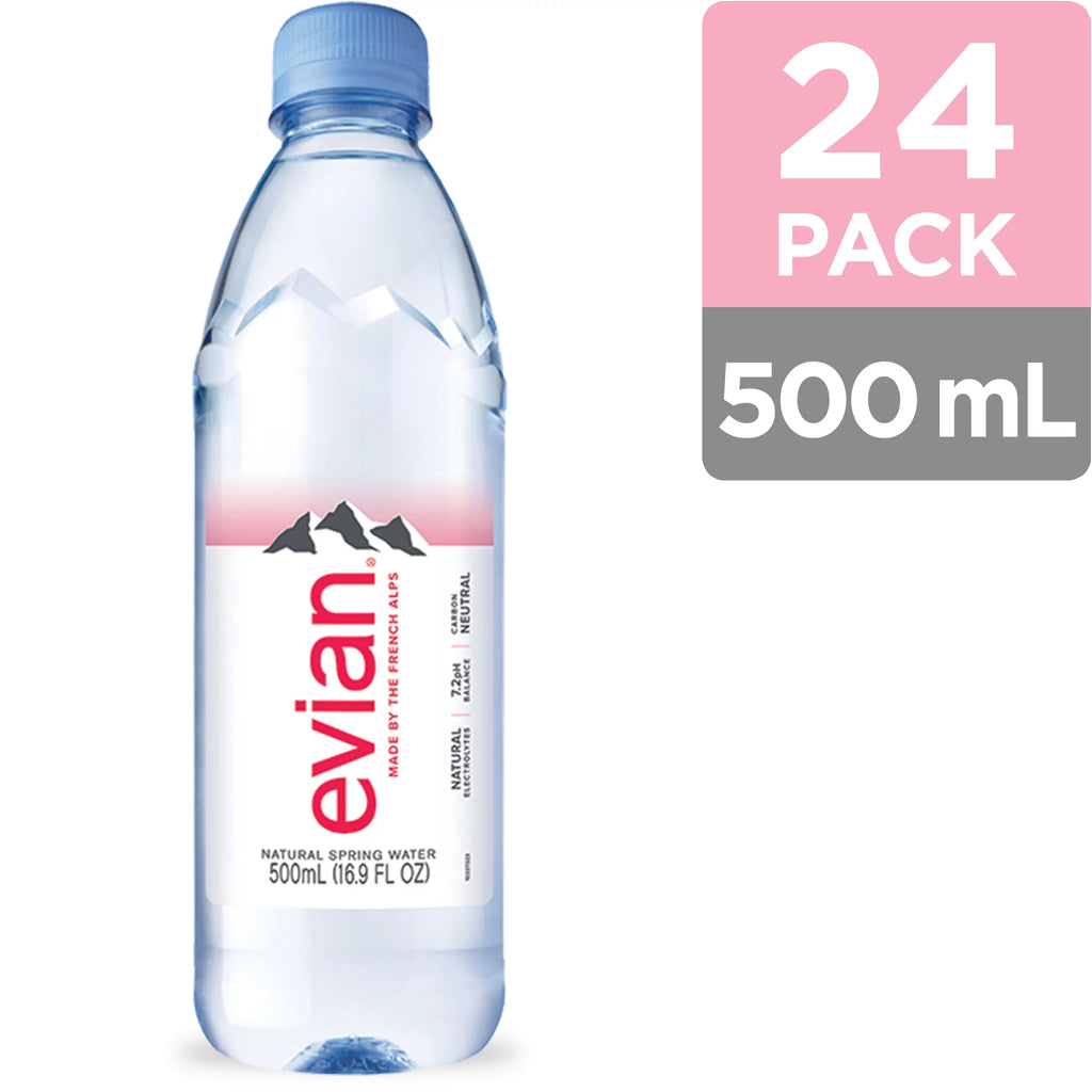Evian Natural Spring Water, 16.9 Fl. Oz., 6 Count