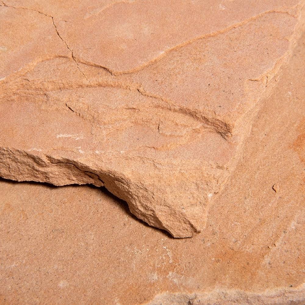 Natural Flagstone Stepping Stone Slabs - Salmon Red - 1000 lbs Q72473