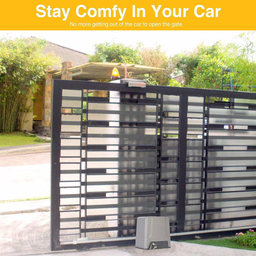 CO-Z Automatic Sliding Gate Opener with Backup Battery for Gates Up to 40 Feet E297018