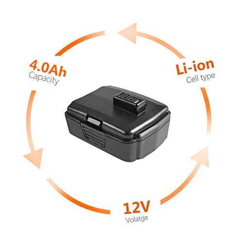 CB120 4000mAh 12V Replacement Battery for Ryobi CB120L CB121L Li-ion Power Tool P540