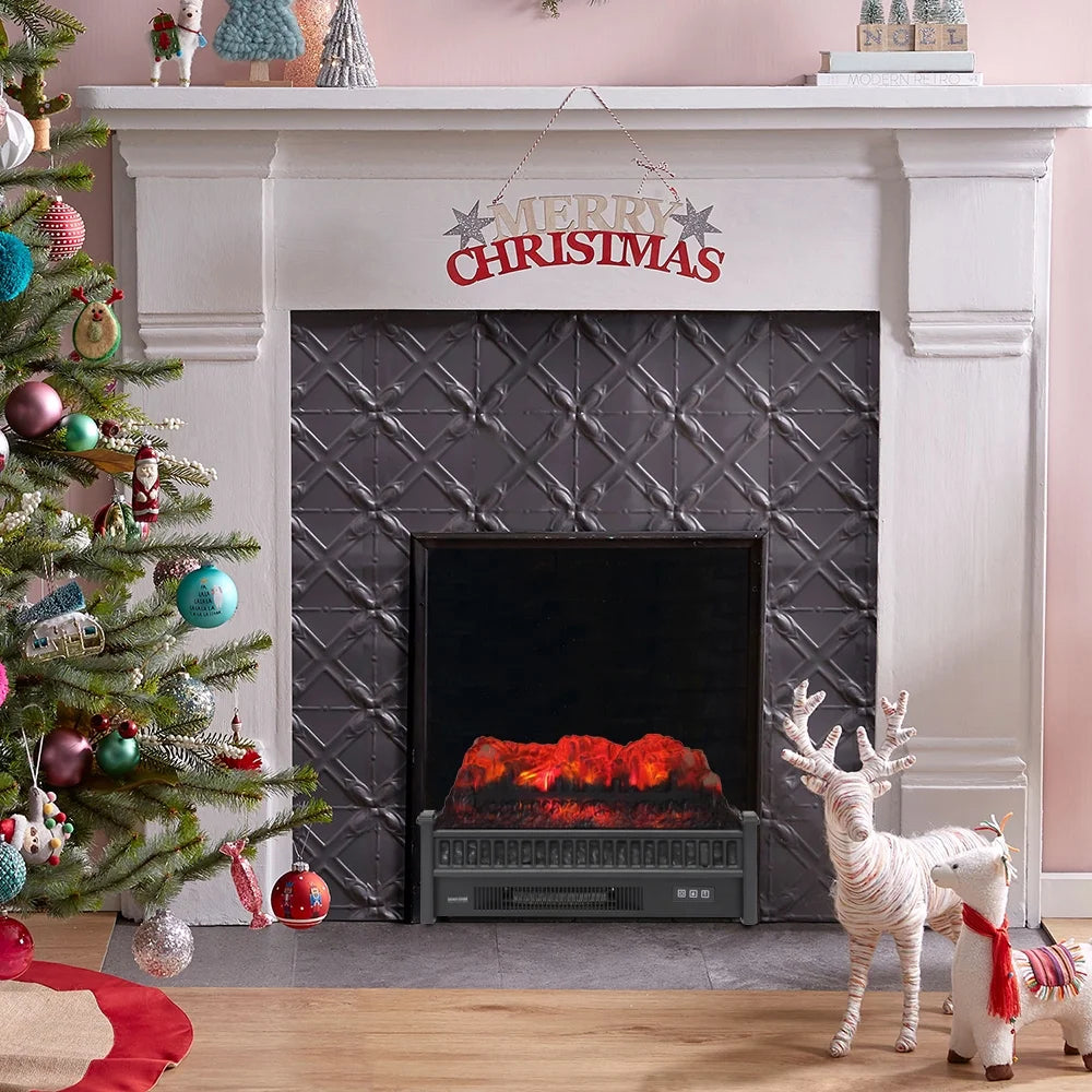 Seizeen Electric Fireplace Heater with Remote Control, 23IN Log Set M210655