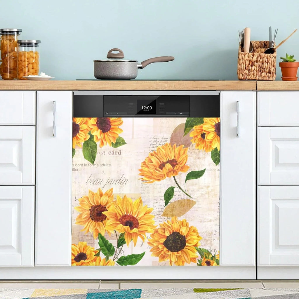 Coolnut Sunflower Dishwasher Magnet Cover 23"Wx26"H Farmhouse Kitchen Decal E2067