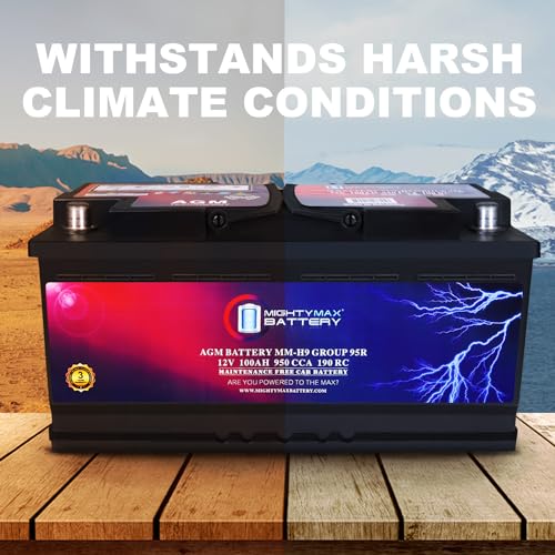 Mighty Max Battery MM-H5 Start and Stop Car Battery, Group Size 47, 12V 60 AH, AGM E711958