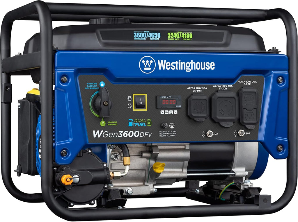 Westinghouse WGen3600 Portable Generator, 3600W Rated, 4650W Peak, RV Ready C70598