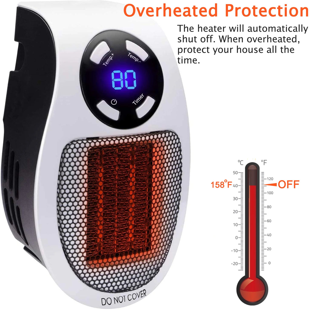 Wall Space Heater 350W Portable Electric Heater with Thermostat, UL Certified G417280